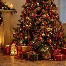 7MM Electroplated Bead Garland, 2.6ft/9.8ft/32ft Hanging Decor, Suitable For Christmas Tree, Wedding Party, Candle Holder, Tabletop Arrangement And DIY Crafts - Multicolor - View 7