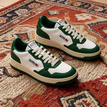 AU – Zapatillas de skate clásicas grises y blancas para mujer / zapatillas con cordones, zapatillas retro en colores vivos con suelas acolchadas, estilo casual, adecuadas para parejas. - Verde - Ver 6