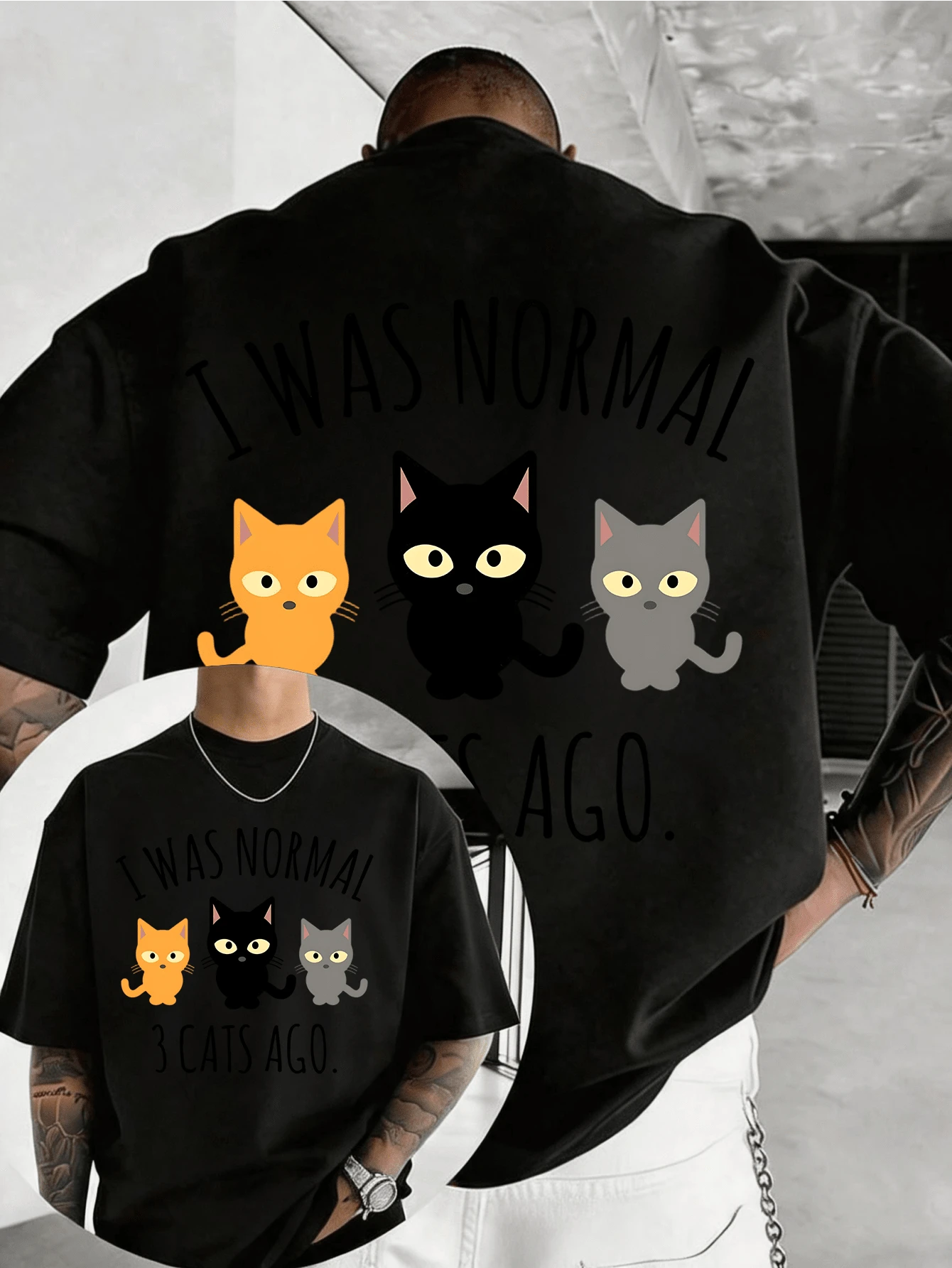 Camisetas de hombre - Negro - Ver 1
