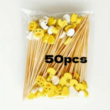 Cute Duck & Egg Cartoon Bamboo Skewers, Colorful Fruit Picks, Suitable For Parties, Weddings, Birthdays, Easter And More - Multicolor - View 12