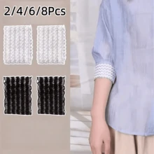 2入/4入/6入/8入 襯衫袖子固定扣 彈性袖口緊縮帶 長袖轉短袖袖口腕帶 男女通用 彈性蕾絲袖口套 - 多色 - 查看 13