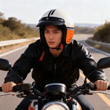Casco de motocicleta modelo L07 3/4, diseño modular fabricado en material de resina ABS, casco de motocicleta unisex para todas las estaciones y duradero - Casco de tres cuartos 07 - Ver 5