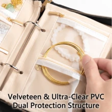 1pc Travel Jewelry Organizer Bag, PU Material Necklace And Earring Storage Bag With Watch Compartment, Portable Zipper Jewelry Box, Suitable For Travel Accessories Back To School Season - Multicolor - View 6