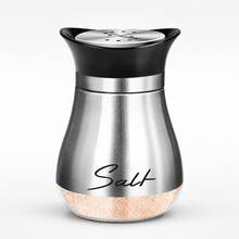 Juego de salero y pimentero con base, salero reutilizable, botella de 4 oz, estilo granja moderna, regalo creativo para la cocina, artículos esenciales de cocina, diseño moderno, decoración de cocina moderna, utensilios de cocina de alta calidad, condimentos - Multicolor - Ver 12