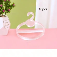 10/15/30/50pcs Oval Scarf Shawl Tie Rack Round Hanger Multifunctional Clothing Display Slot Storage Rack Space-Saving - Silver - View 7
