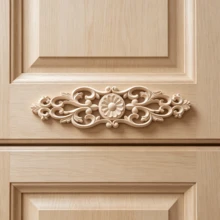 1pc Solid Wood Carving Horizontal Flowers, Home Decorations, Woodworking Supplies, Suitable For Cabinets, Doors And Windows, Furniture, Background Walls, Porches, Offices And Other Decorations, Holiday Decorations, DIY Decorations. - Multicolor - View 4