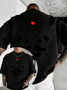 Men T-Shirts - 黑色 - 查看 6