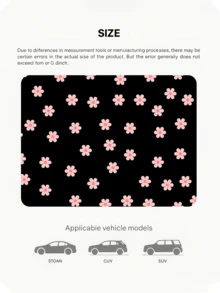 1pc - Car Trunk Mat With Beautiful Daisy Pattern. Made Of Pet-Friendly Material, Reduces Trunk Odor And Keeps Your Car Clean. Suitable For Sedans, SUVs, CUVs And Other Models. - A - View 7
