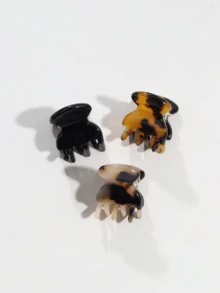 6/3 buah Jepit Rambut Mini Motif Leopard Asetat Serbaguna untuk Wanita, Cocok untuk Pemakaian Sehari-hari, Aksesori Rambut Musim Panas, Jepit Rambut Saat Liburan - MultiWarna - View 2