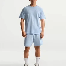Nike Sportswear Club 純棉舒適休閒刺繡T卹 男款 - 淺藍色 - 查看 3