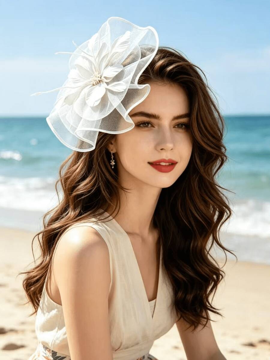 1件女款誇張羽毛網紗髮飾帽,肯塔基風賽馬帽,迷你藥盒帽,適合雞尾酒會、婚禮等場合,迷你髮飾,小巧精緻,可作為髮箍、迷你帽、禮物、髮飾使用,優雅時尚,適合節日裝扮、電音派對、晚宴等場合 - 誇張帽 - 查看 1