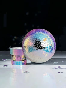 Self-Adhesive Mosaic Mirror Wall Stickers, Sparkling Iridescent Self-Adhesive Mosaic Tiles - Perfect For Creating Disco Theme Decor, Disco Balls, Handmade Cards And Art Collages. Self-Adhesive Reflective Mirror Tiles For DIY Crafts - Multicolor - View 4