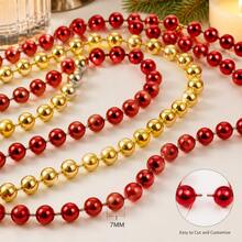 7MM Electroplated Bead Garland, 2.6ft/9.8ft/32ft Hanging Decor, Suitable For Christmas Tree, Wedding Party, Candle Holder, Tabletop Arrangement And DIY Crafts - Multicolor - View 5