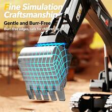 1pc Multi-Joint Alloy Excavator Toy With Interchangeable Tool Heads, 720° Rotation, Thickened Tracks, Multiple Colors Available, Suitable For Children's Construction Vehicle Collection/Beach Play/Birthday Gift - Multicolor - View 1