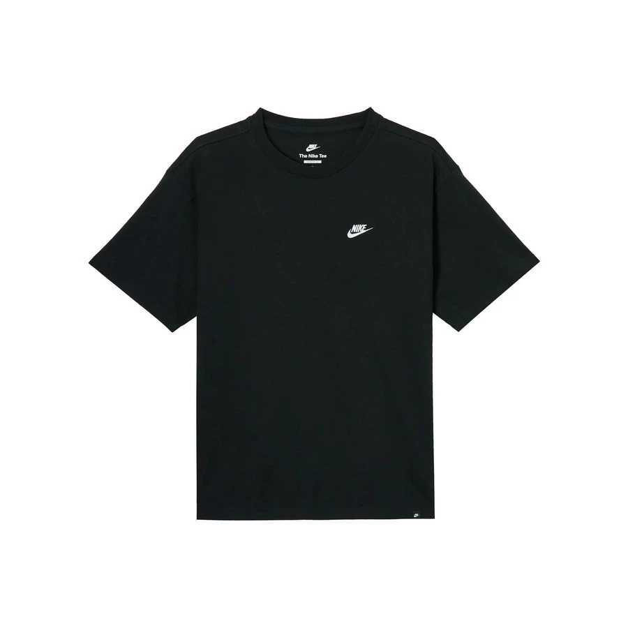 Nike Sportswear Logo字母刺繡圓領寬鬆短袖T卹 男款 黑色 - 黑色 - 查看 1