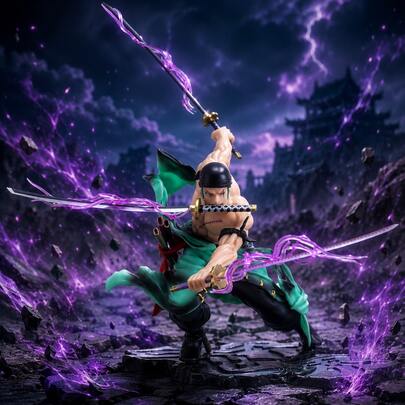 Roronoa Zoro Figure, Sanzen Sekai, Three-Sword Style,  Figure, Anime Merch Gift For Friends Birthday, PC Case Ornament, Home Decor, Passionate Anime Character Statue Ornament, Figure Collection, Desk Ornament, Exquisite Small Gift, Holiday Gift, Collectible