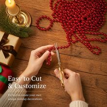 7MM Electroplated Bead Garland, 2.6ft/9.8ft/32ft Hanging Decor, Suitable For Christmas Tree, Wedding Party, Candle Holder, Tabletop Arrangement And DIY Crafts - Multicolor - View 3