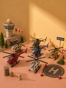 1 pieza Modelo de avión de aleación - Modelo de avión militar - Liviano y fácil de transportar - Múltiples colores disponibles - Hélice móvil - Planeador realista - Modelo de mini helicóptero - Regalo perfecto - Regalo de cumpleaños - Regalo sorpresa - Regalo ideal - Regalo estacional - Regalo navideño - Regalo de Pascua - Juguete - Modelo de avión - Multicolor - Ver 3