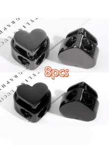 5/8Pcs Heart-Shaped Spring Lock Buckle Drawstring Adjuster Hoodie/Bag Accessories Handmade Sewing Durable Fastener DIY Sewing Knitting Decorative Buckle - Multicolor - View 15