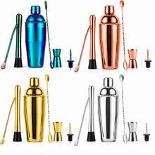 [Bartender Set] Cocktail Shaker Set | Bar Set Essential Accessories Tools: Martini Shaker, Jigger, Stirring Spoon, Pour Spout, Muddler, Liquor Pourer | Silver | Colorful | Multi-Color - View 12