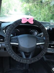 Car Interior Accessories Protective Cover, Small Fragrant Wind Steering Wheel Protective Cover, Cute Bow Decoration, All Season Universal, Multi-Color Optional, Anti Slip And Wear-Resistant - Fragrant Breeze Bow - View 7