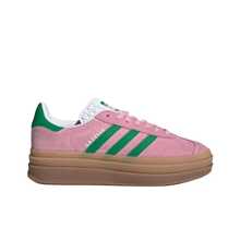 adidas originals GAZELLE BOLD 合成革牛剖層革絨面革 情人節限定 舒適圓頭 板鞋 女款 粉紅色 - 粉色 - 查看 2