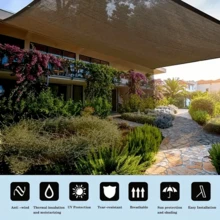 Outdoor Shade Net - Brown, UV Resistant, Durable Shade Canopy, Suitable For Travel, Picnic And Pool - Available In Multiple Sizes - 1 Sunshade Cloth - View 11
