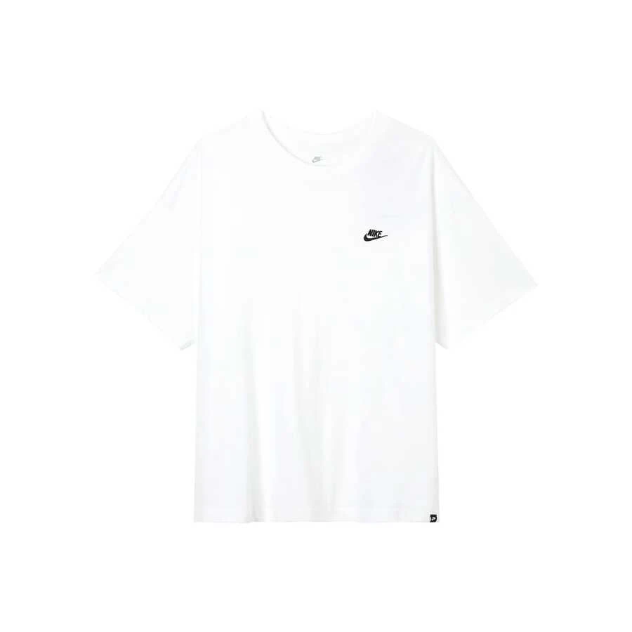 Nike Sportswear Solid Color Loose Crew Neck Short Sleeve T-Shirt, Men's, White - White - View 1