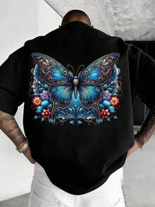 Men T-Shirts - 黑色 - 查看 3