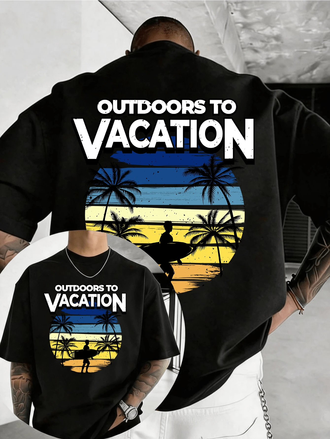 Camisetas de hombre - Negro - Ver 1