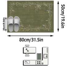 1pc Floor Mat Carpet (Rug, Carpet, Area Rug, Bath Mat, Bath Rug, Door Mat), Modern Aesthetic Southeast Asian Style Classical Floral Striped - Soft Faux Cashmere Carpet, Bathroom, Kitchen, Entrance, Hallway, Bedside, Living Room, Bedroom, Etc., All Season Washable Floor Mat, Home Decor - Multicolor - View 12