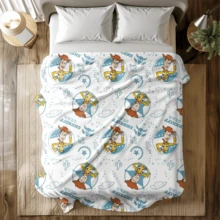 1PC Colorful Hoodie, Buzz Lightyear, Toy Story, Disney All-Star Theme Flannel Printed Blanket, Air Conditioner Cover Blanket - 100% Polyester Knitted Quilted Blanket, Digital Print - Comfortable Bedding Suitable For All Seasons, Perfect For Napping, Camping, Travel - Ideal Gift For Friends And Family, Cozy Flannel Blanket - Multiple Sizes Available, Ultra Soft, Suitable For Sofa/Bed, All-Season Essential, Perfect For Daily Relaxation On The Sofa - Multicolor - View 3