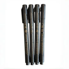 4 piezas Juego de plumas caligráficas, adecuado para caligrafía - Punta fina y punta de pincel, recargable con tinta negra, Body de plástico ovalado ergonómico, material plástico ligero, excelente para escribir, crear arte y pintar, esencial para volver a la escuela, material de aprendizaje - Conjuntos - Ver 9