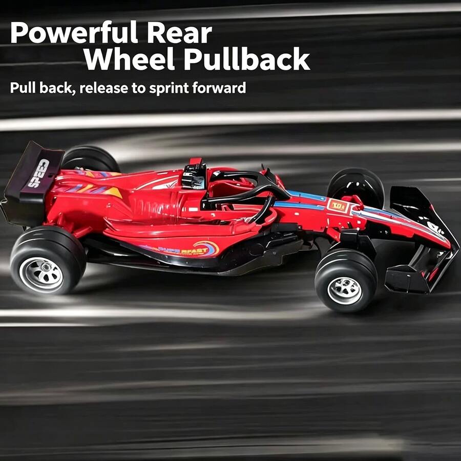 1pc Alloy F1 Formula Racing Car Model, Powerful Rear Wheel Spring, Streamlined Body, Exquisite Paint, Multiple Colors Available, Suitable For Children's Toys/Collection Display/Birthday Gifts/Holiday Celebrations - Multicolor - View 1