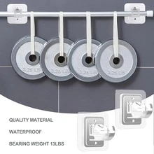 Codoule Self Adhesive No Drill Adjustable Curtain Rod Holder Hooks Brackets, Nail Free, No Drilling Hangers For Bathroom, Kitchen, Home, Bathroom And Hotel, Transparent, 8PCS - 8Pcs - View 8