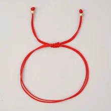 1pc Bohemian Style Spring/Summer New Handmade Adjustable Bracelet, Unisex - Red - View 6
