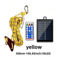 1pc Outdoor Solar Powered Sunshade Tent Reflective Windproof Rope Light, Night Safety Reflective Rope Light For Sunshade Tent, Thickened Outdoor Camping Tent Windproof Rope Light, Fixed Rope, Reflective Rope, Outdoor Clothes Drying Rope, Sunshade Net, Rainproof - A - View 5