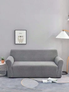 1PC Fleece Sofa Cover [Each Size Comes With One Pillowcase]Pet-Proof, Stain-Resistant, Decorative, Suitable For Sofa, Living Room, Bedroom, Dining Room, All Seasons, Various Occasions - Dark Grey - View 4