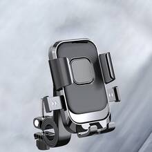 1 Peça Suporte de Telefone para Bicicleta Giratório 360° Anti-Queda Feito de ABS, Design de Bloqueio Automático de Instalação Rápida Compatível com Telefones de 4,7-6,8 Polegadas, Acessório Multifuncional de Navegação para Ciclismo ao Ar Livre, Pode Ser Montado em Bicicleta, Bicicleta de Montanha, Carrinho de Compras, - Preto - Visão 13
