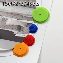 1 bộ/2 bộ/3 bộ/4 bộ bánh xe quét may bằng nhựa cứng kèm thước đo, nhiều kích cỡ, màu đỏ hoặc xanh, phù hợp cho thủ công và chần bông, màu ngẫu nhiên - Nhiều màu - Xem 12