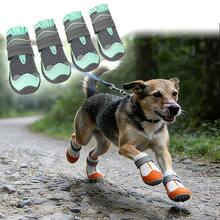 All-Season Dog Boots, Summer Breathable & Heat-Resistant & Winter Snow-Proof & Paw Protection, Non-Slip Suitable For Small, Medium, Large Dogs. Outdoor Dog Shoes Suitable For All Breeds, Summer Hot Ground Protection, Winter Snow Paw Covers, Hardwood Floor Non-Slip - Orange - View 3
