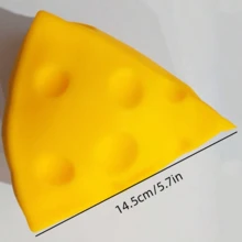 1个创意黄色流体方块奶酪慢回弹玩具，逼真慢回弹减压工具，柔软湿润成人减压小玩意 - 黃色 - 查看 12
