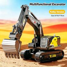 1pc Alloy Excavator Model, Alloy Bucket, Finely Detailed Simulation, Multiple Color Options, Multi-Joint Controllable, 720° Rotation, Birthday/Holiday Gift/Engineering Vehicle Collection/Desktop Ornament/Collection Display - Multicolor - View 7