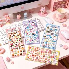 Pegatinas de Sello 3D con Expresión de Dibujos Animados Divertidos, Calcomanías de Textura de Cristal Colorido para Diario, Decoración DIY de Papelería, Pegatinas de Recompensa de Marca Diaria - Multicolor - Ver 3