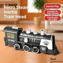 1pc Retro Steam Train Toy, Mist Steam, Linked Wheels, Sound And Light Effects, Available In Multiple Colors, Suitable For Children's Toys/Train Enthusiasts' Collection/Birthday Gifts - Multicolor - View 8