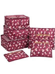 6pcs Travel Organizer Set: Cosmetic Bag, Toiletry Bag, Multi-Function Organizer, Luggage Bag, Travel Toiletry Bag, Waterproof Toiletry Bag, Shoe Bag - Multicolor - View 17