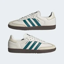 Adidas Samba OG Shoes Women's Cloud White / Legacy Teal IG1963 | Retro Heritage Style, Timeless Silhouette - 墨綠色 - 查看 7