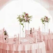 Acrylic Flower Pot Stand, Suitable For Birthday Party, Wedding, Celebration Decoration, Flower Storage And Display. - Transparent - View 3