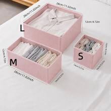 3/6/9pcs Foldable Fabric Storage Boxes, Baby Clothes Organizer Divider Bins, Wardrobe Drawer Dividers, Suitable For Baby Room/Socks/Daily Storage - Multicolor - View 5