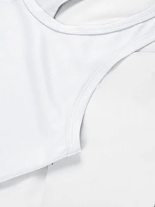 Black Cross Pattern Print Design, Simple And Fashionable,  And Individual Street Style Pattern Print - White - View 7